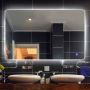 SaniClear Badkamerspiegel Aspen | 100x70 cm | Rechthoekig | Directe LED verlichting | Touch button | Met verwarming - Thumbnail 1