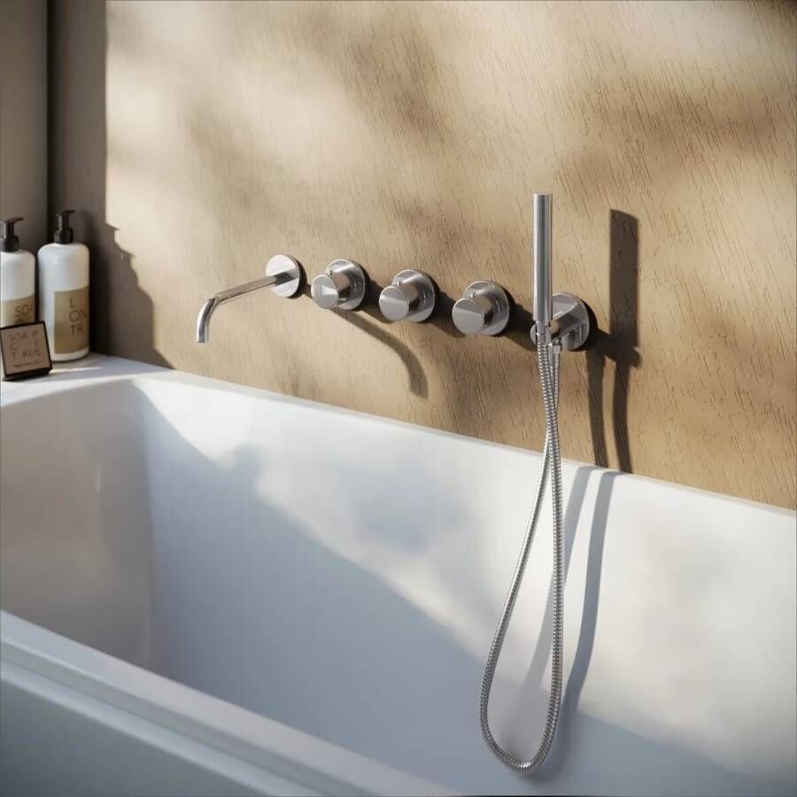 SaniClear Badkraan set Plus | Inbouw | Thermostaatkraan | Incl.Inbouwdeel | Chroom