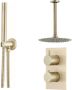 SaniClear Regendouche set Brass | Inbouw | Thermostaatkraan | 2-weg | Rond | Messing mat - Thumbnail 1