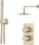 SaniClear Regendouche set Brass | Inbouw | Thermostaatkraan | 2-weg | Rond | Messing mat - Thumbnail 1