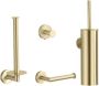 SaniClear Brass toilet accessoiresset 4-delig messing mat - Thumbnail 1