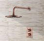 SaniClear Douchearm Copper | 35 cm | Wandmontage | Messing | Rond | Geborsteld Koper - Thumbnail 1