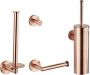 SaniClear Copper toilet accessoiresset 4-delig geborsteld koper - Thumbnail 1