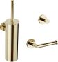 SaniClear Dorado toilet accessoire set incl toiletborstel rolhouder en haak goud glans - Thumbnail 1