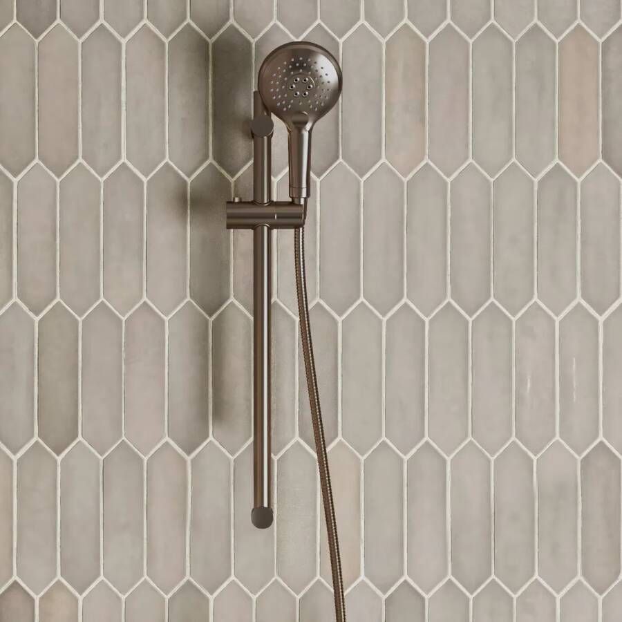 SaniClear Glijstang set Antique | 60 cm | Incl.Handdouche en Doucheslang | Verouderd messing