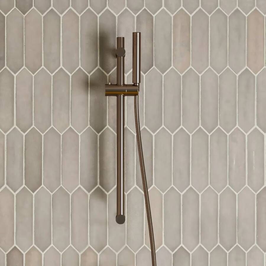 SaniClear Glijstang set Antique | 60 cm | Incl.Handdouche en Doucheslang | Verouderd messing