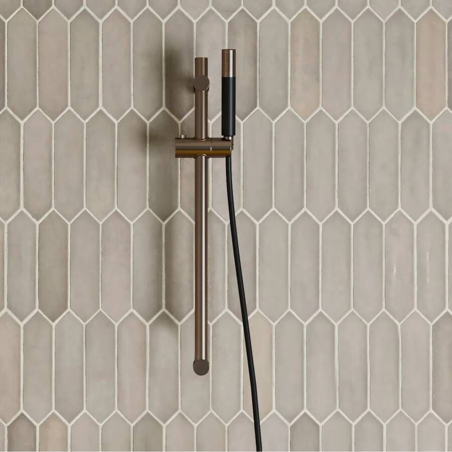 SaniClear Glijstang set Antique | 60 cm | Incl.Handdouche en Doucheslang | Verouderd messing