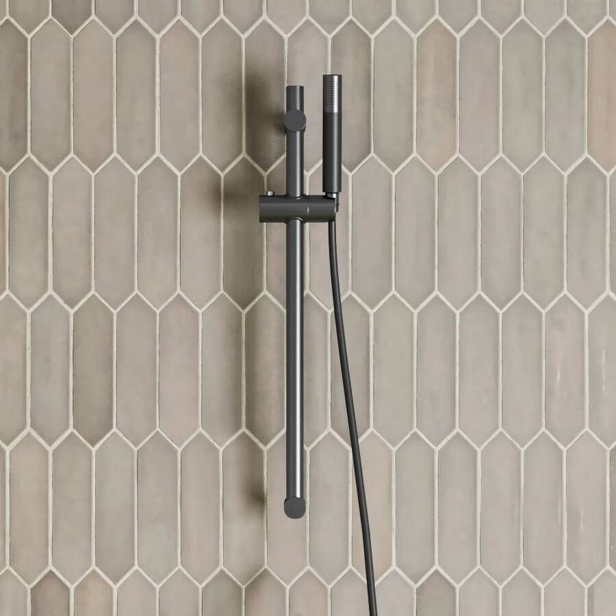 SaniClear Glijstang set Iron | 60 cm | Incl.Handdouche en Doucheslang | Verouderd ijzer gunmetal