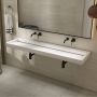 SaniClear Hoya wastafel zonder kraangat 140x45.5x8 cm solid surface wit mat - Thumbnail 1