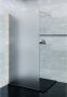 SaniClear Inloopdouche Blurred | 120x200 cm | Nano | Matglas | Geborsteld messing beslag - Thumbnail 1