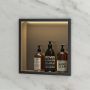SaniClear Wandnis Lucio | Inbouw | 30x30x7 cm | Met verlichting | 1 vak | Zwart mat - Thumbnail 1