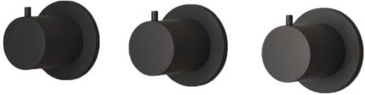 SaniClear Afbouwdeel tbv douchekraan Plus | Thermostaatkraan | 3-weg | Rond | Mat zwart - Foto 3