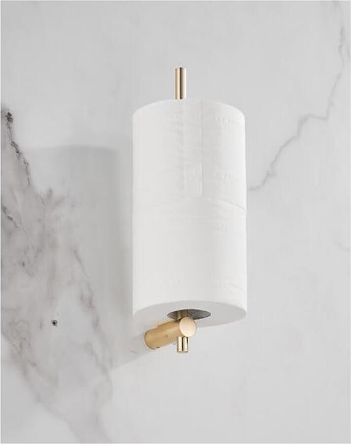 SaniClear Academy reserverol houder dubbel Geborsteld messing mat goud - Foto 3