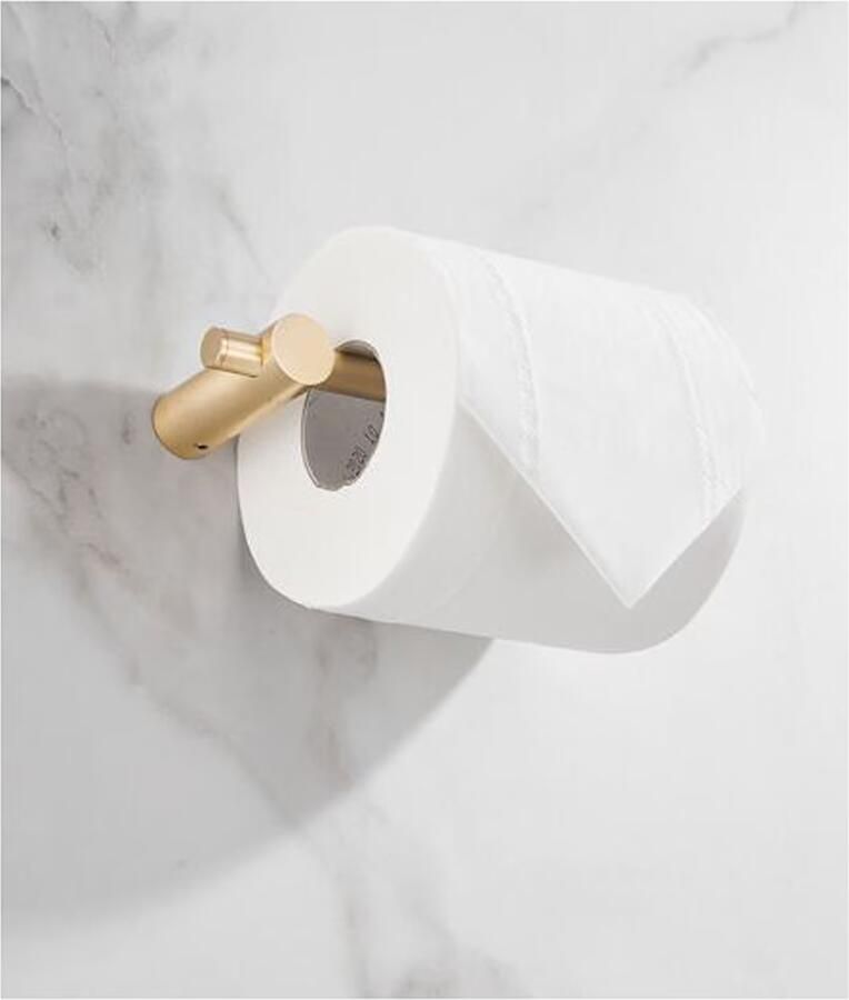 SaniClear Academy toiletrol houder Geborsteld messing mat goud - Foto 3