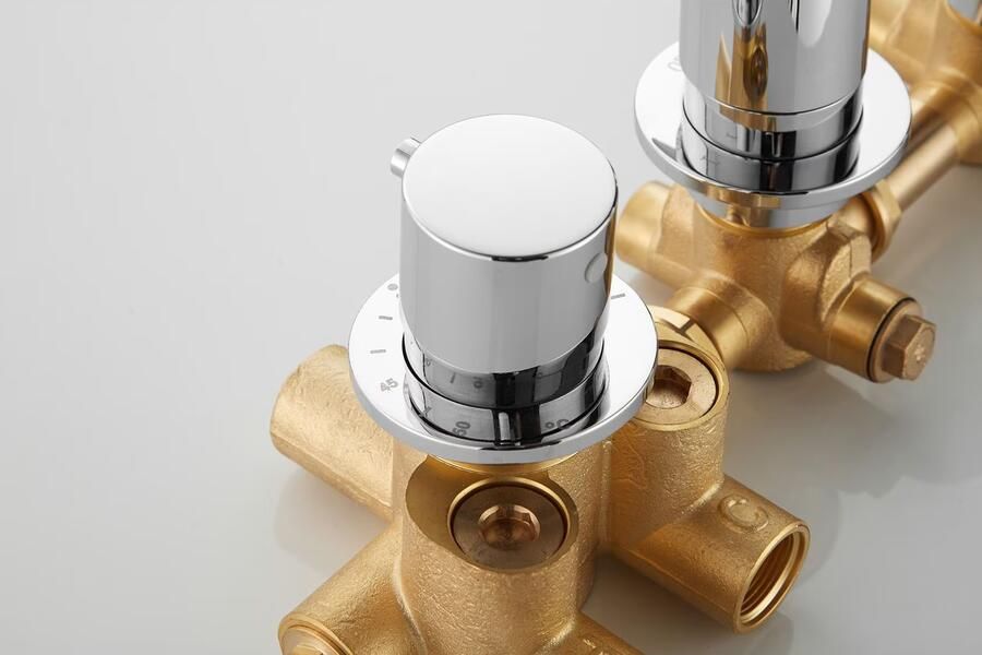 SaniClear Afbouwdeel tbv douchekraan Plus | Thermostaatkraan | 3-weg | Rond | Chroom - Foto 2