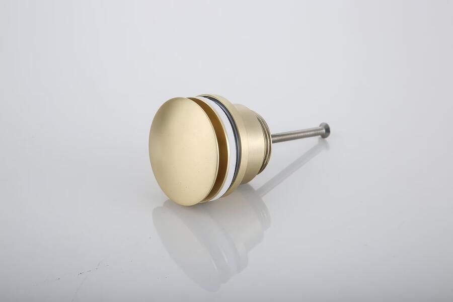 SaniClear Afvoerplug Brass | 5 4" | Click waste | Messing | Rond | Geborsteld messing - Foto 3