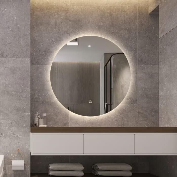 SaniClear Badkamerspiegel Circle | 90 cm | Rond | Indirecte LED verlichting | Touch button | Met verwarming - Foto 2