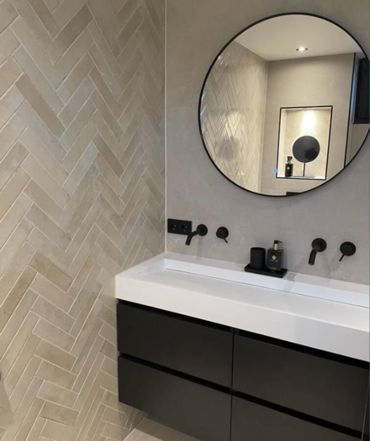 SaniClear Badkamerspiegel Circle Black | 80 cm | Rond | Indirecte LED verlichting | Touch button | Met verwarming | Mat zwart - Foto 2