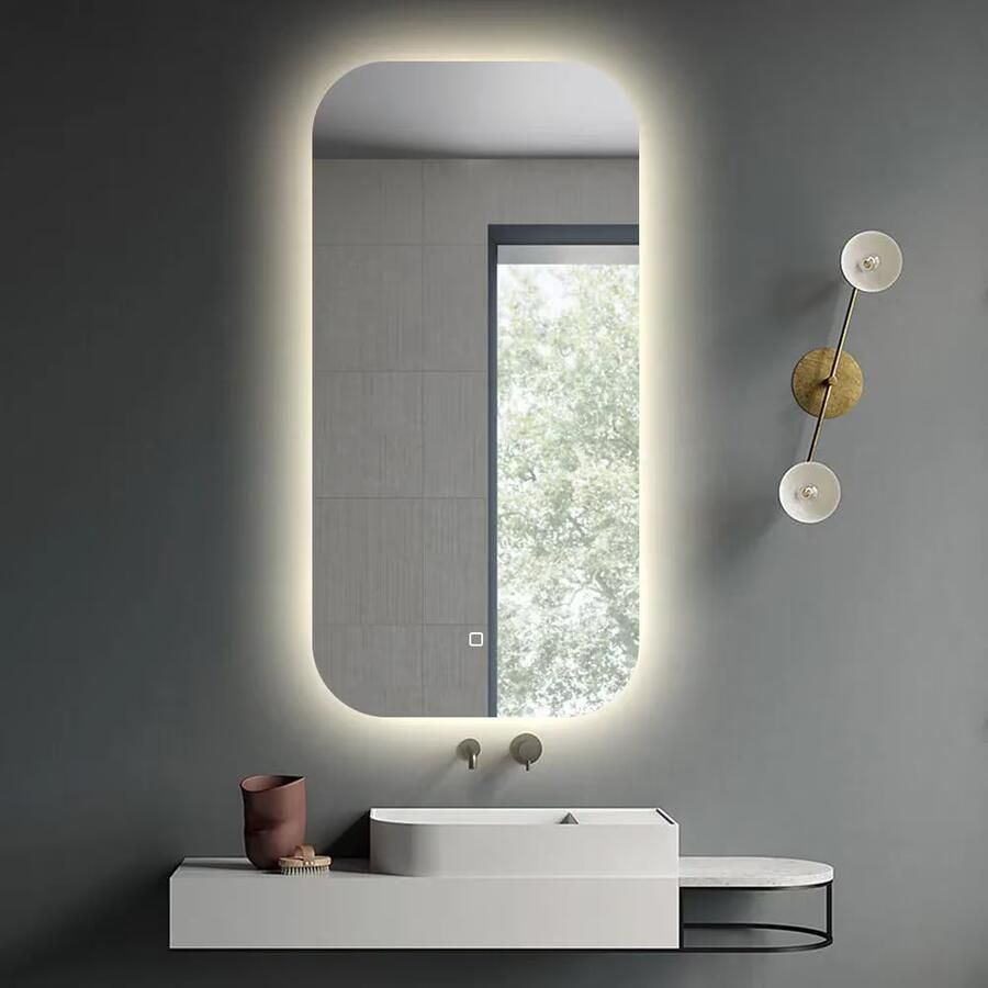 SaniClear Badkamerspiegel Denver | 50x100 cm | Indirecte verlichting | Touch button | Met spiegelverwarming - Foto 2