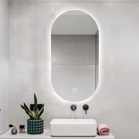 SaniClear Badkamerspiegel Parma | 100x50 cm | Ovaal | Indirecte LED verlichting | Touch button | Met verwarming - Foto 3