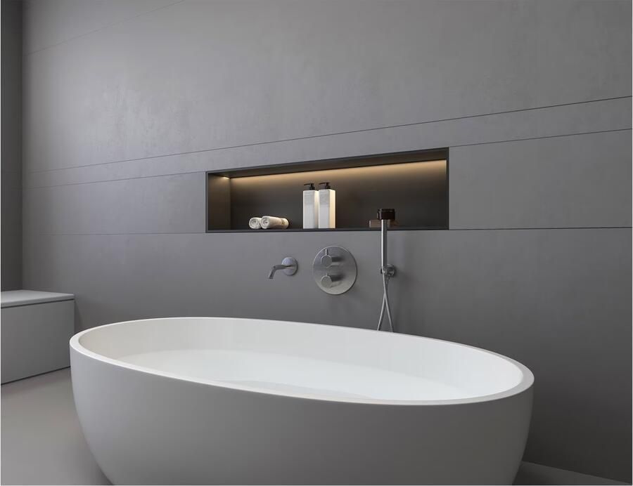 SaniClear Badkraan Exclusive | Inbouw | Thermostaatkraan | Incl.Inbouwdeel | 2-weg | Rond | RVS look - Foto 2