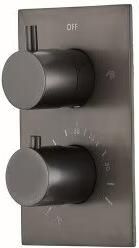 SaniClear Badkraan Iron | Inbouw | Thermostaatkraan | Incl.Inbouwdeel | 2-weg | Vierkant | Verouderd ijzer gunmetal - Foto 3