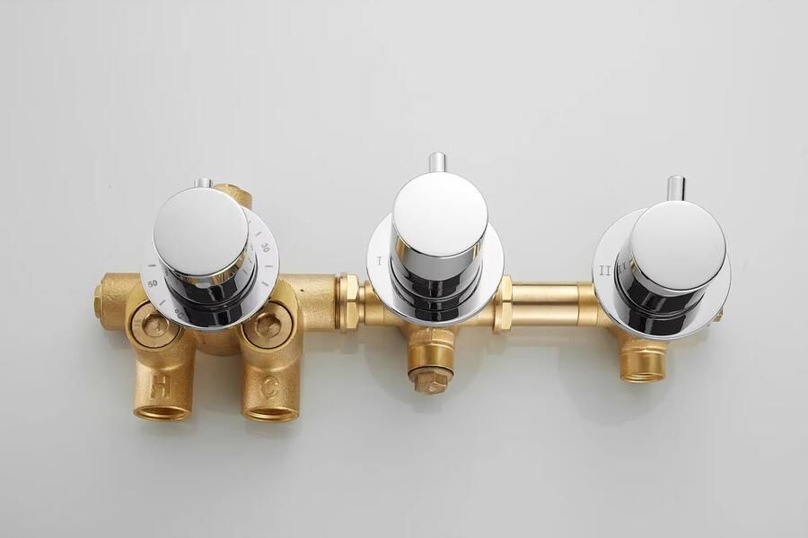 SaniClear Badkraan set Plus | Inbouw | Thermostaatkraan | Incl.Inbouwdeel | Chroom