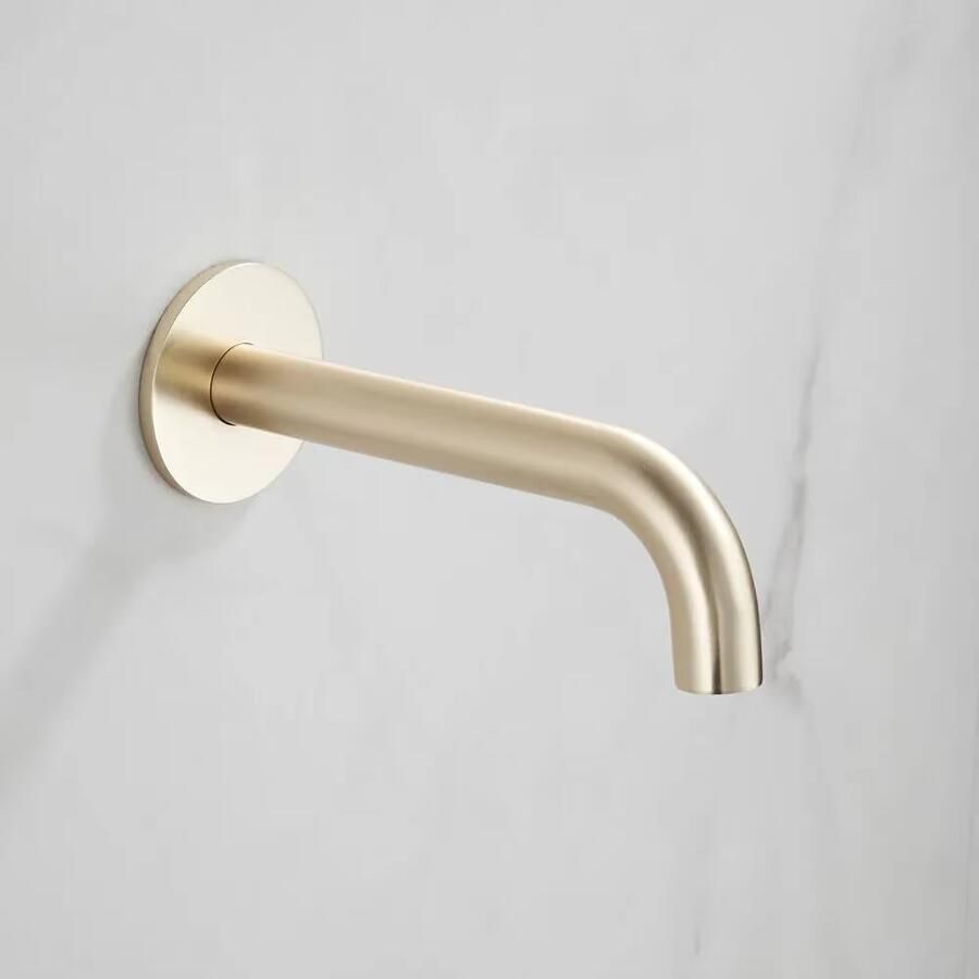 SaniClear Badkraan set Plus | Inbouw | Thermostaatkraan | Incl.Inbouwdeel | Geborsteld Messing mat goud