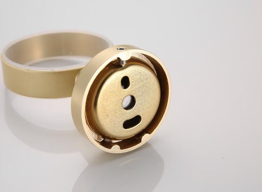 SaniClear Brass glashouder geborsteld messing mat goud - Foto 2