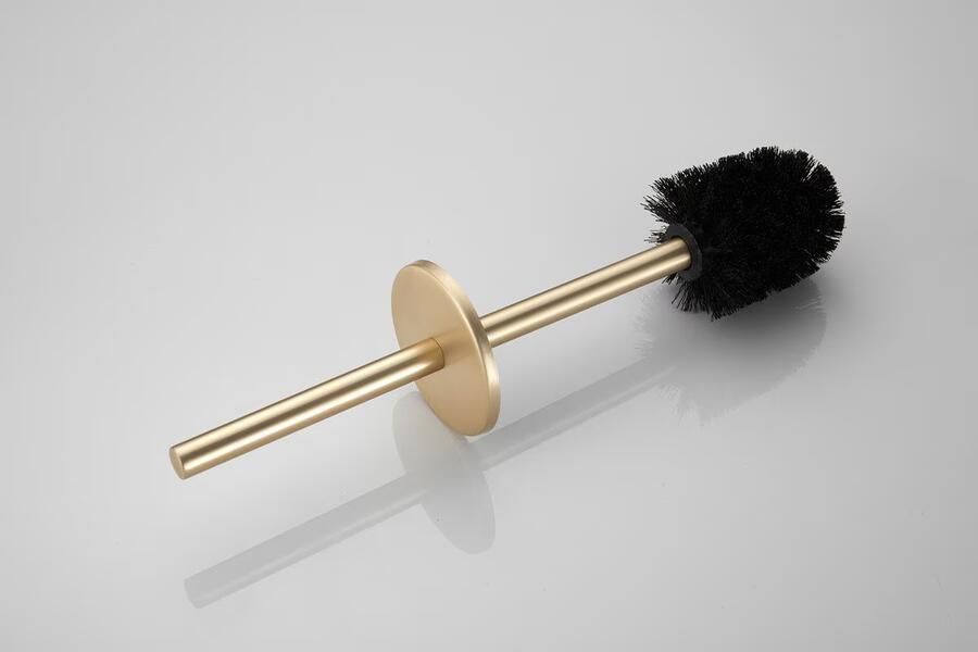 SaniClear Brass toiletborstel met wandhouder geborsteld messing - Foto 2