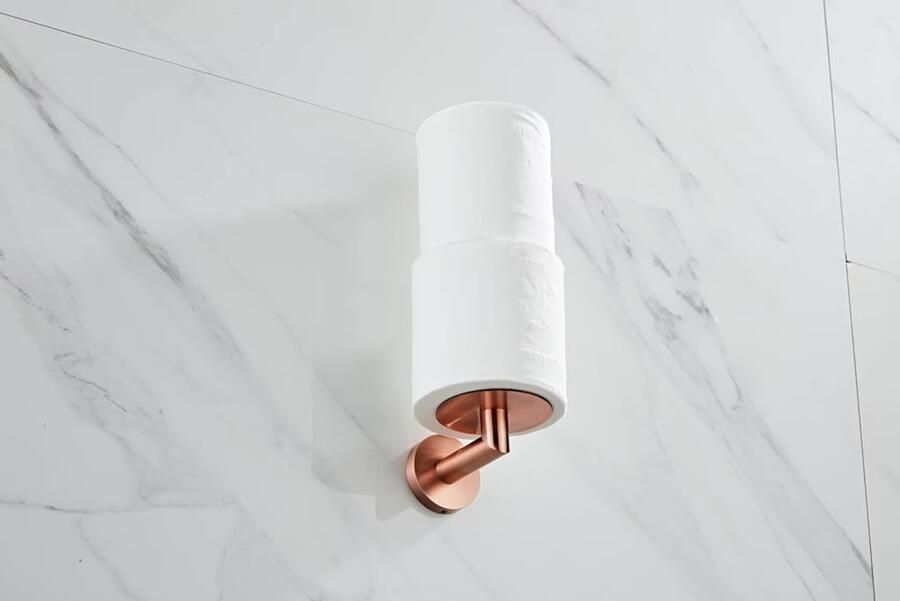 SaniClear Copper dubbele reserverol houder geborsteld koper - Foto 3