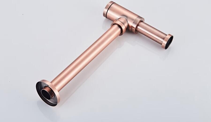 SaniClear Design Sifon Copper | 5 4" | Compact | Messing | Rond | Geborsteld koper