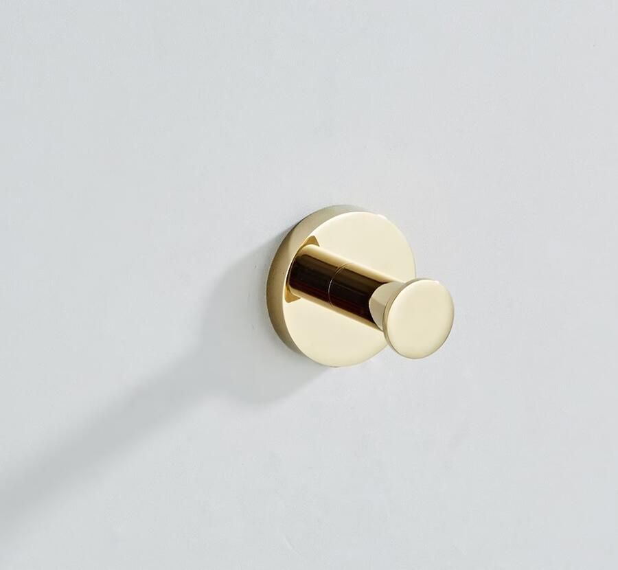 SaniClear Dorado toilet accessoire set incl toiletborstel rolhouder en haak goud glans