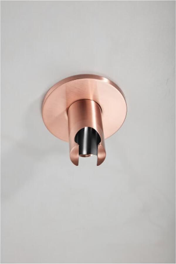 SaniClear Doucheaansluiting Plus | Met handdouchehouder | Messing | Rond | Geborsteld koper - Foto 2