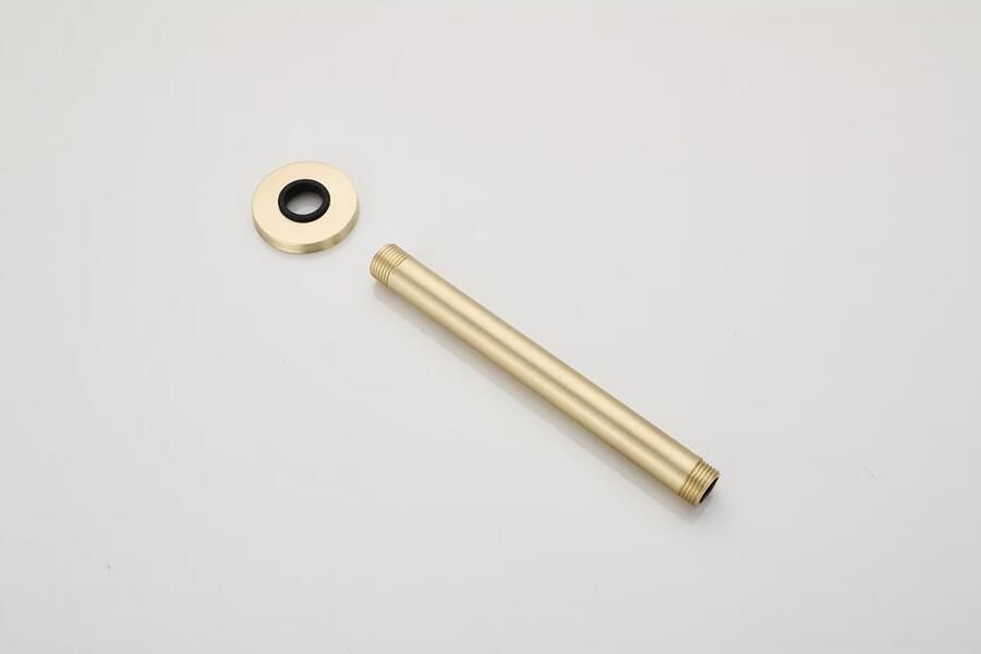 SaniClear Douchearm Brass | 20 cm | Plafond montage | Messing | Rond | Geborsteld messing - Foto 2