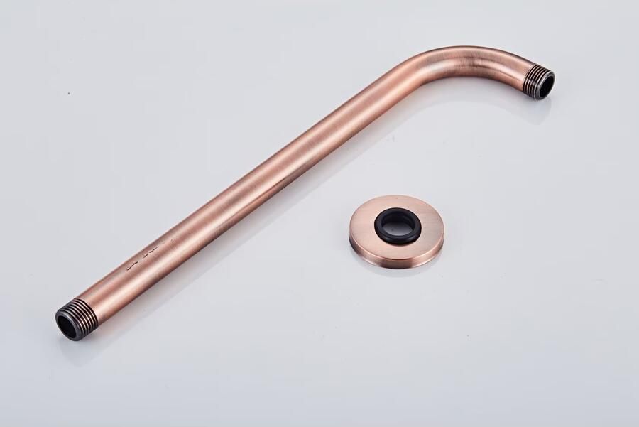 SaniClear Douchearm Copper | 35 cm | Wandmontage | Messing | Rond | Geborsteld Koper