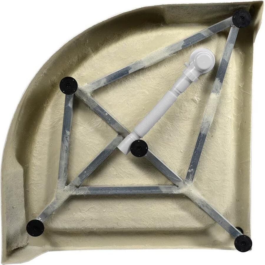 SaniClear Douchebak Tripoli | 90x90x15 cm | ABS | Excl.Afvoer | Kwartrond | Wit