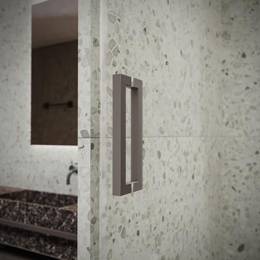 SaniClear Douchedeur Modern | 80x200 cm | Helder glas | Verouderd ijzer gunmetal beslag