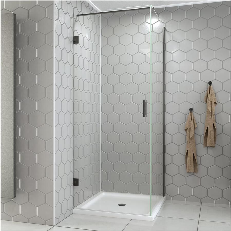 SaniClear Douchecabine Modern | 80x90 cm | 1 Draaideur | Rvs look - Foto 2