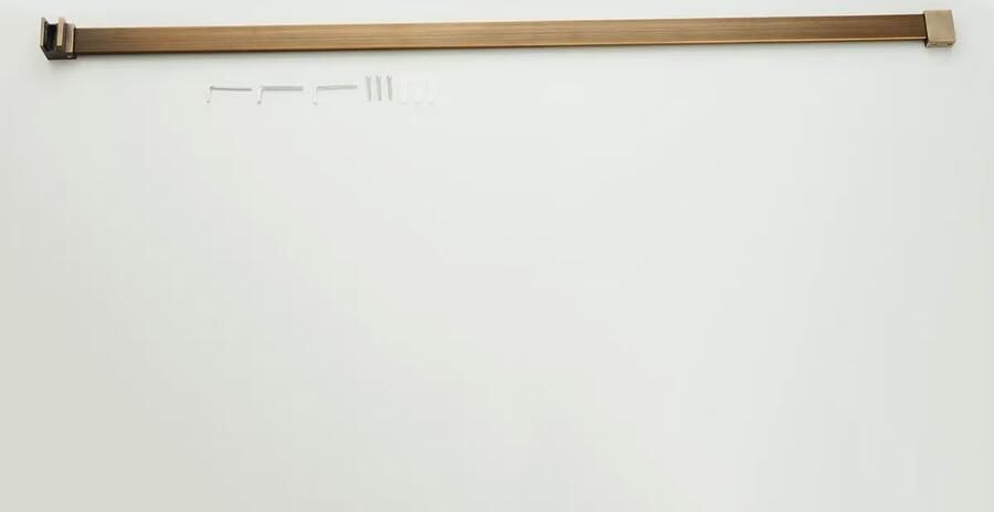 SaniClear Douchecabine Modern | Anti-kalk | 90x70x200 cm | 1 Draaideur | Bronsglas | Verouderd messing - Foto 2