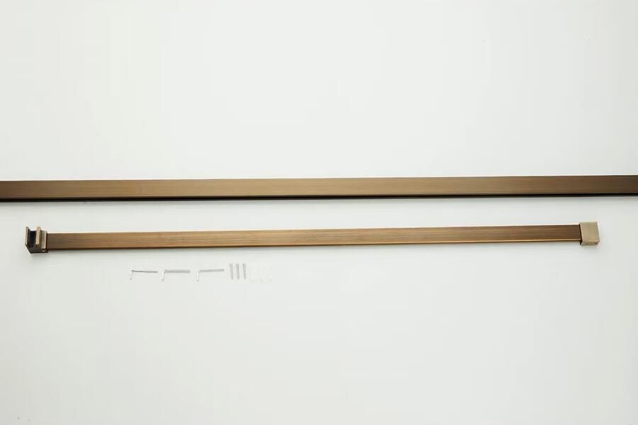 SaniClear Douchecabine Modern | Anti-kalk | 120x80x200 cm | 1 Draaideur | Helder glas | Verouderd messing