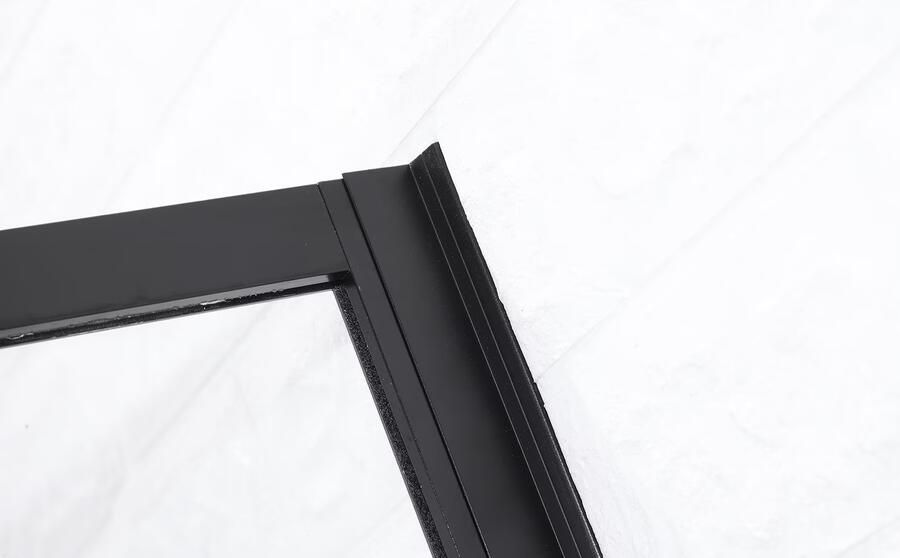 SaniClear Douchecabine Nero | 120x80x200 cm | 1 Draaideur | Mat zwart - Foto 3