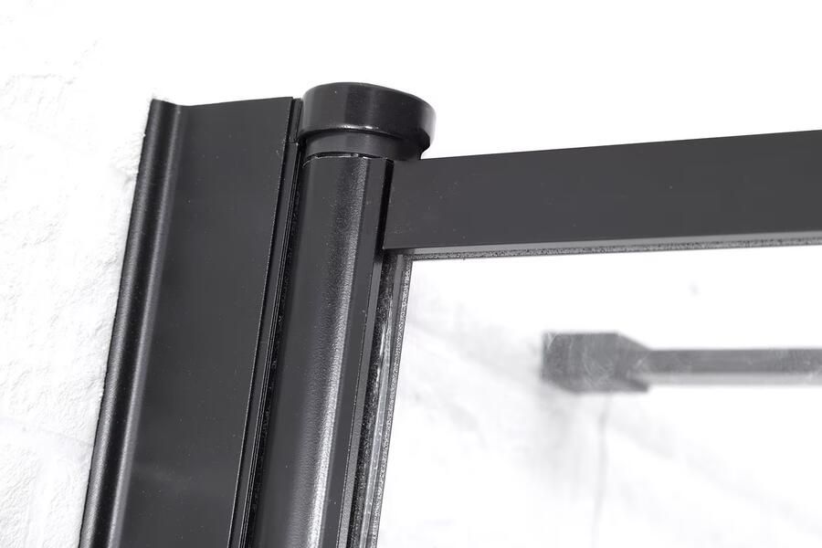 SaniClear Douchecabine Nero | 120x90x200 cm | 1 Draaideur | Mat zwart - Foto 3