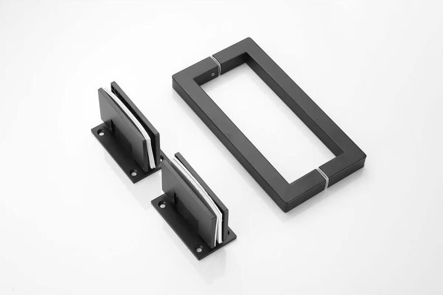 SaniClear Douchecabine Nero | Profieloos | 80x80x200 cm | 1 Draaideur | Mat zwart - Foto 3