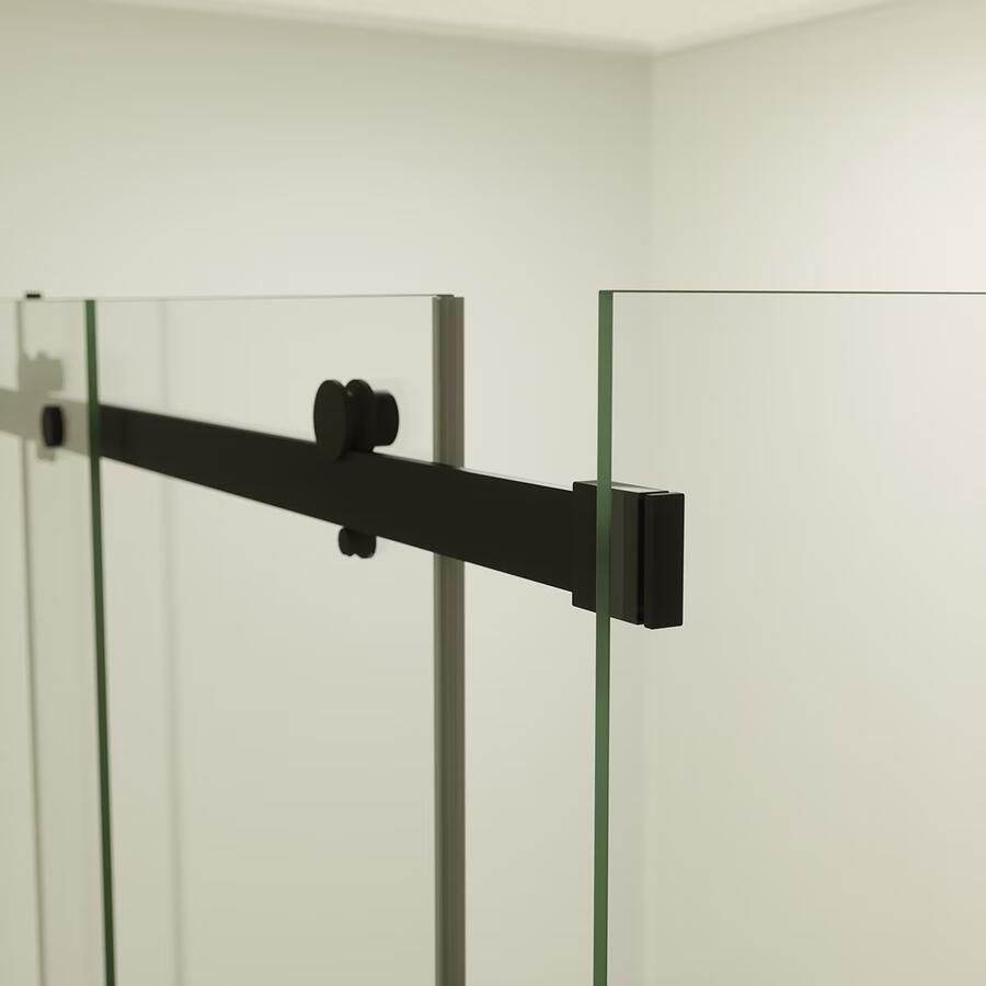 SaniClear Douchecabine Supreme | 100x90x200 cm | 1 Schuifdeur | Mat zwart