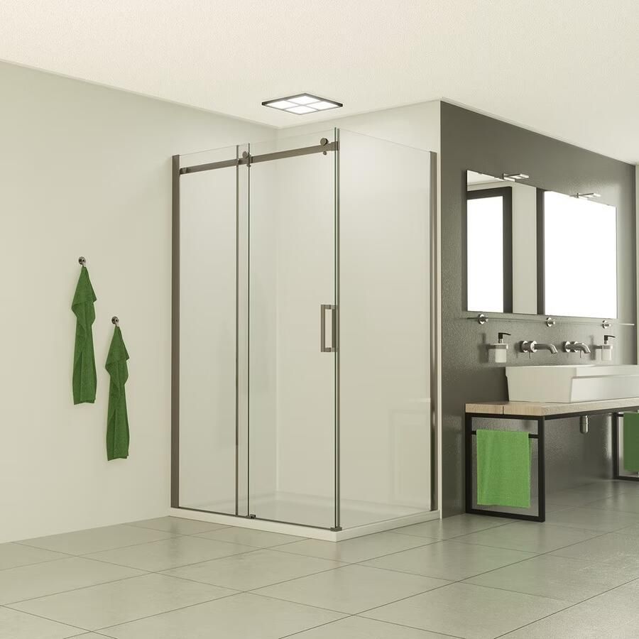 SaniClear Douchecabine Supreme | 110x80x200 cm | 1 Schuifdeur | Rvs look - Foto 2