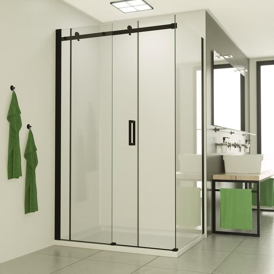 SaniClear Douchecabine Supreme | 120x90x200 cm | 1 Schuifdeur | Mat zwart - Foto 3