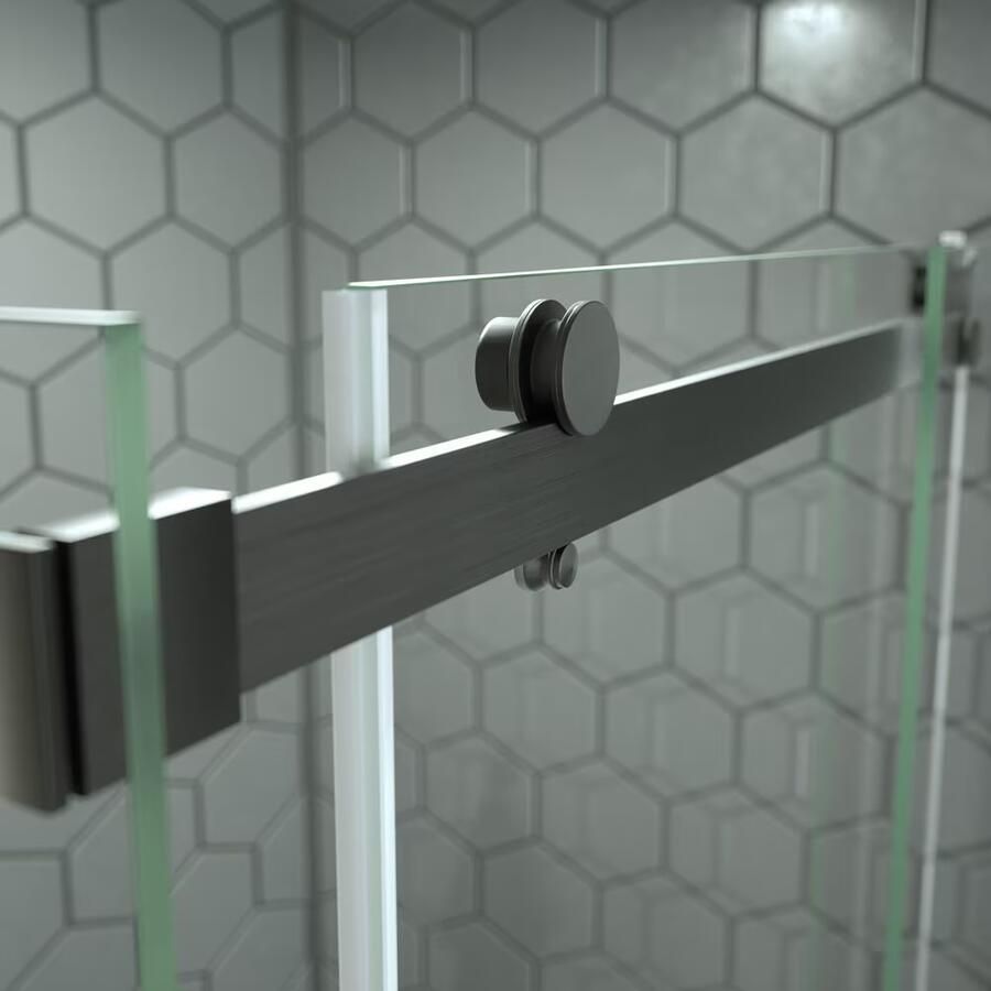 SaniClear Douchecabine Supreme | Anti-kalk | 100x80x200 cm | 1 Schuifdeur | Verouderd ijzer gunmetal