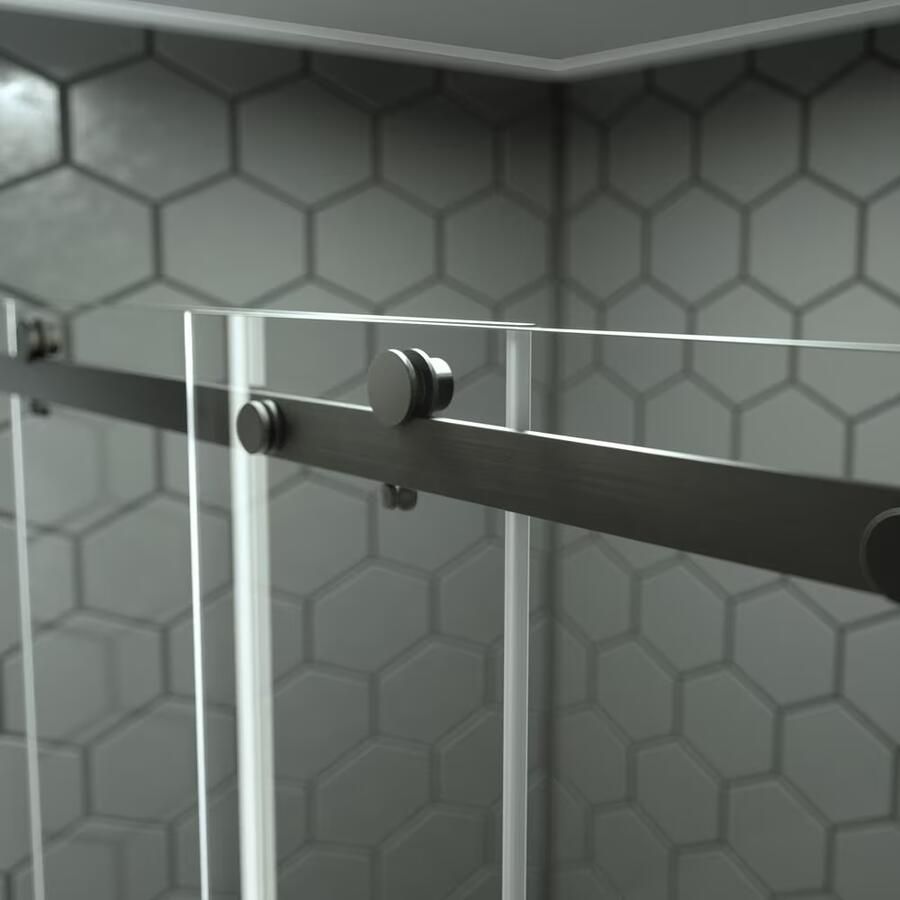 SaniClear Douchecabine Supreme | Anti-kalk | 90-100x200 cm | 1 Schuifdeur | Verouderd ijzer gunmetal - Foto 3