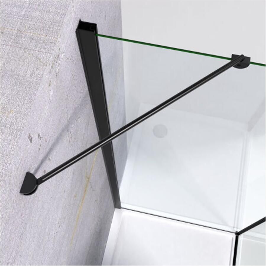 SaniClear Douchecabine Swing | 90x90x195 cm | 1 Draaideur | Mat zwart - Foto 2